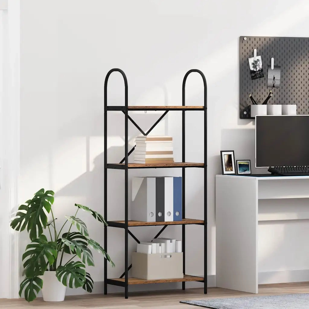 Libreria-Scaffale per Libri-Mobile di Stoccaggio Legno vecchio 60 x 30 x 146 cm Legno multistrato 612329