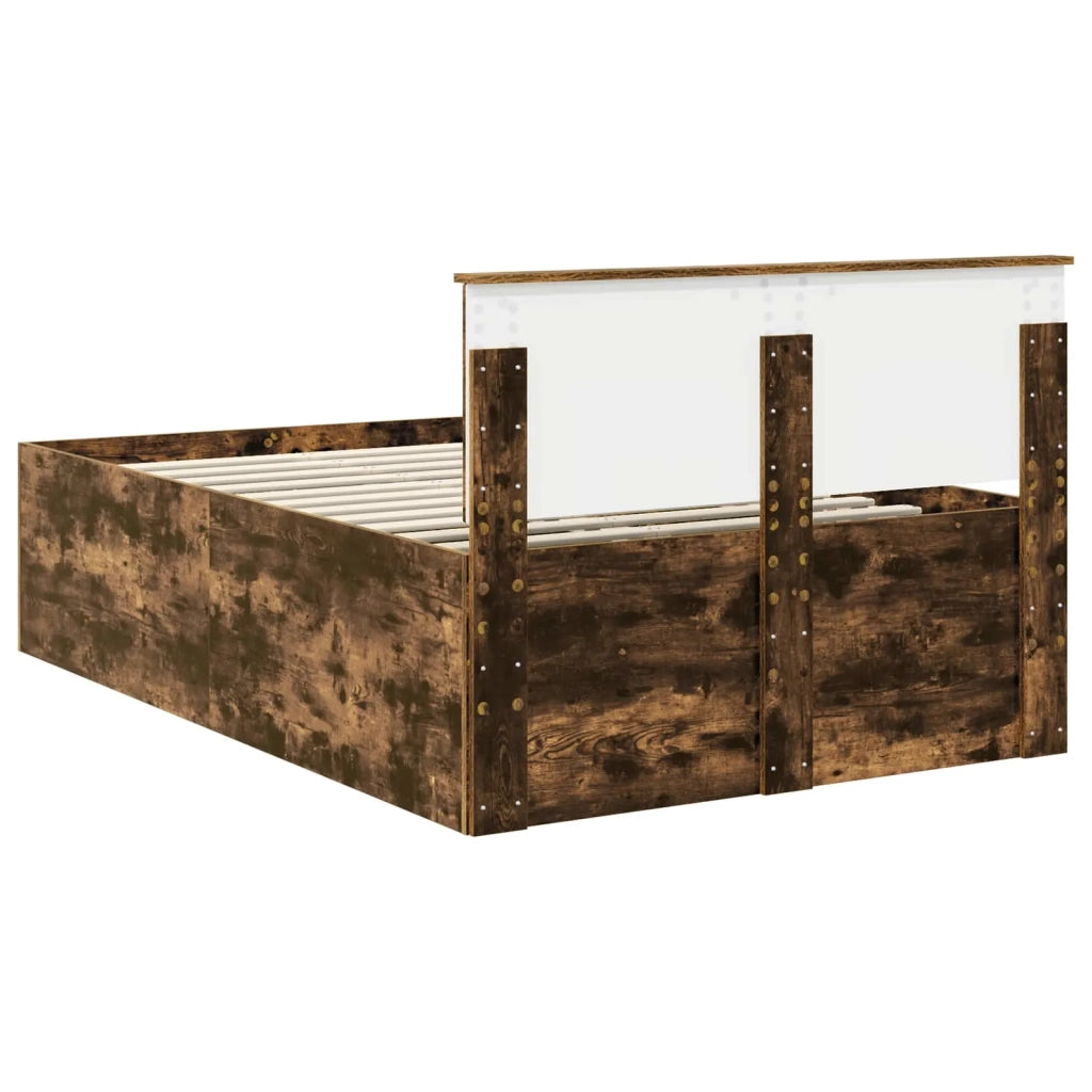 Struttura del letto Rovere fumé 120 x 200 cm Legno multistrato 3408603