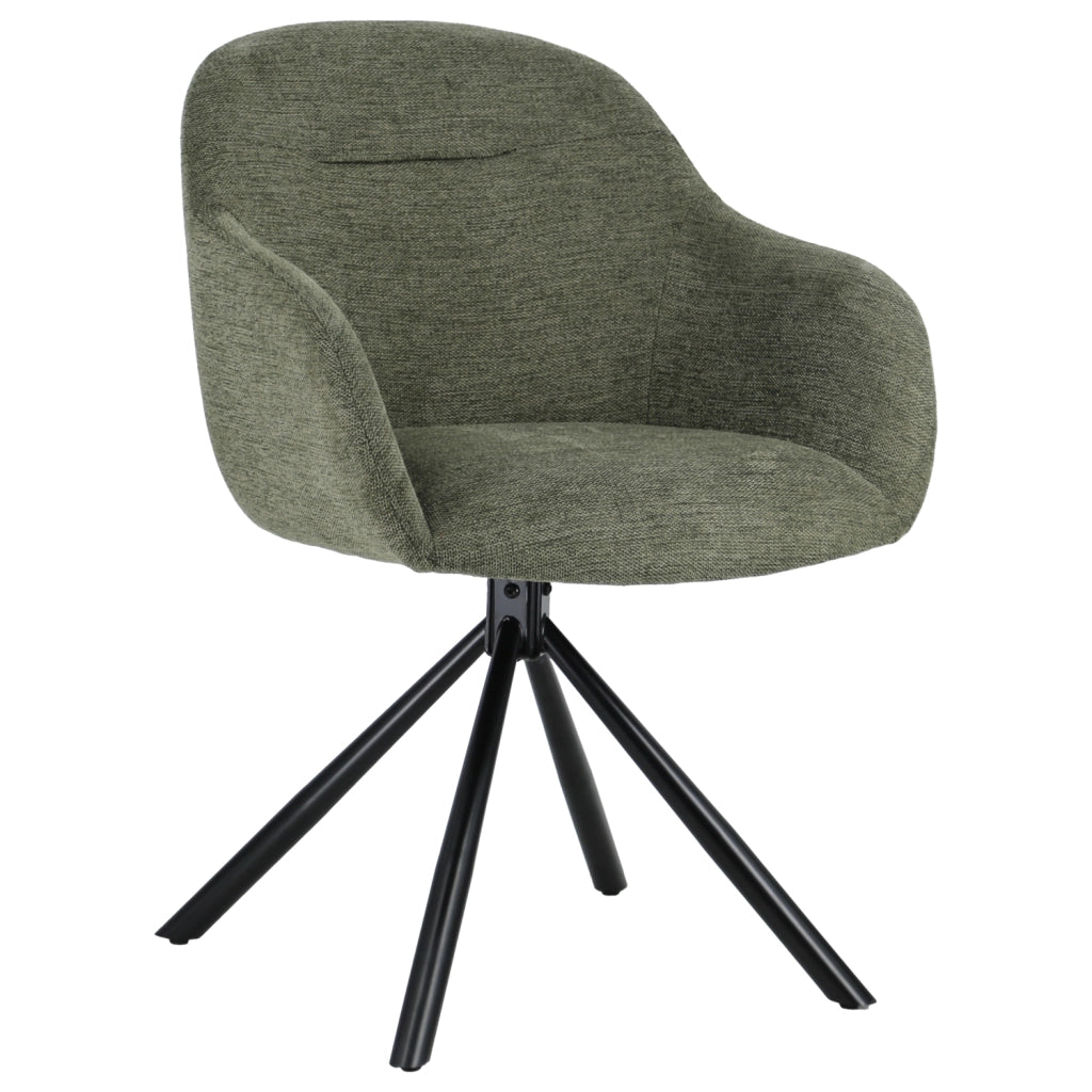 Set di 2 sedie in tessuto verde SAFFI