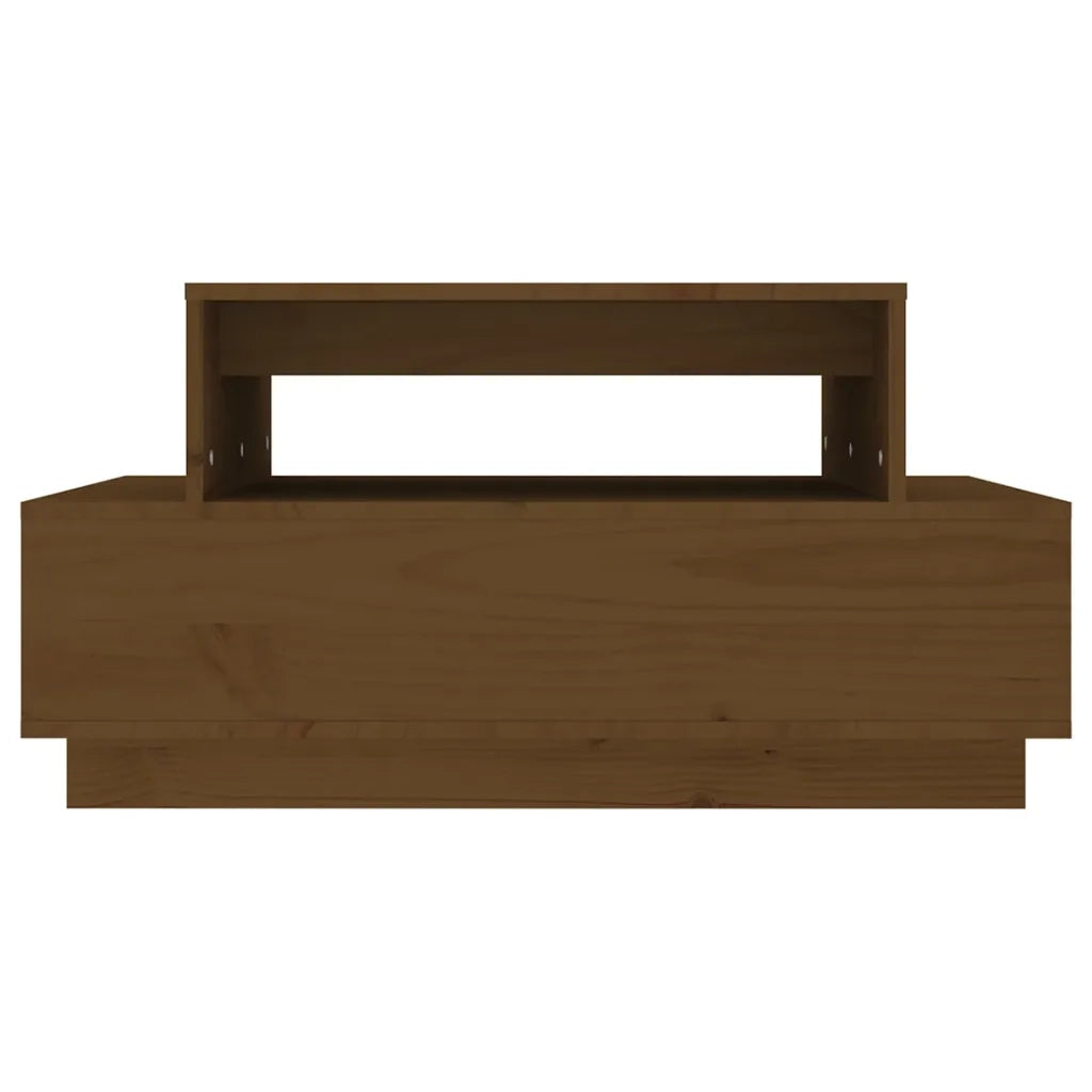 Tavolino da Salotto-Tavolino da soggiorno-Tavolo ambra 80x55x40,5 cm Legno Massello di Pino