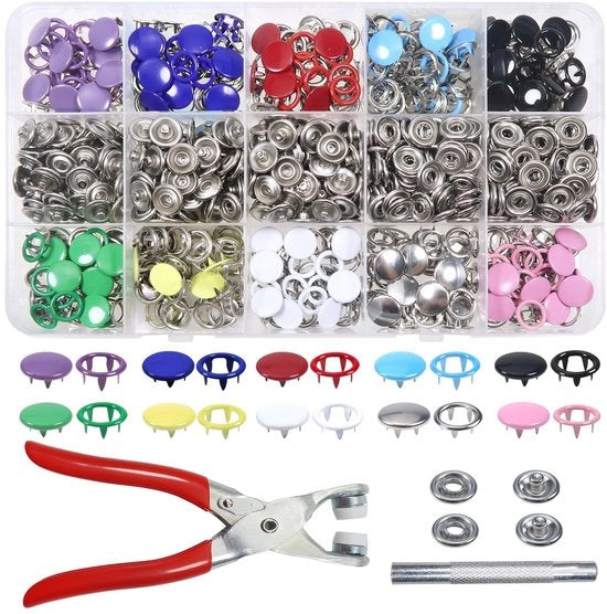 Set di Viti 200 pezzi - Acciaio Inossidabile - 10 Colori - 9,5 mm - Chiavi e Attrezzi di Regolazione - Resistente alla Corrosione - Viti