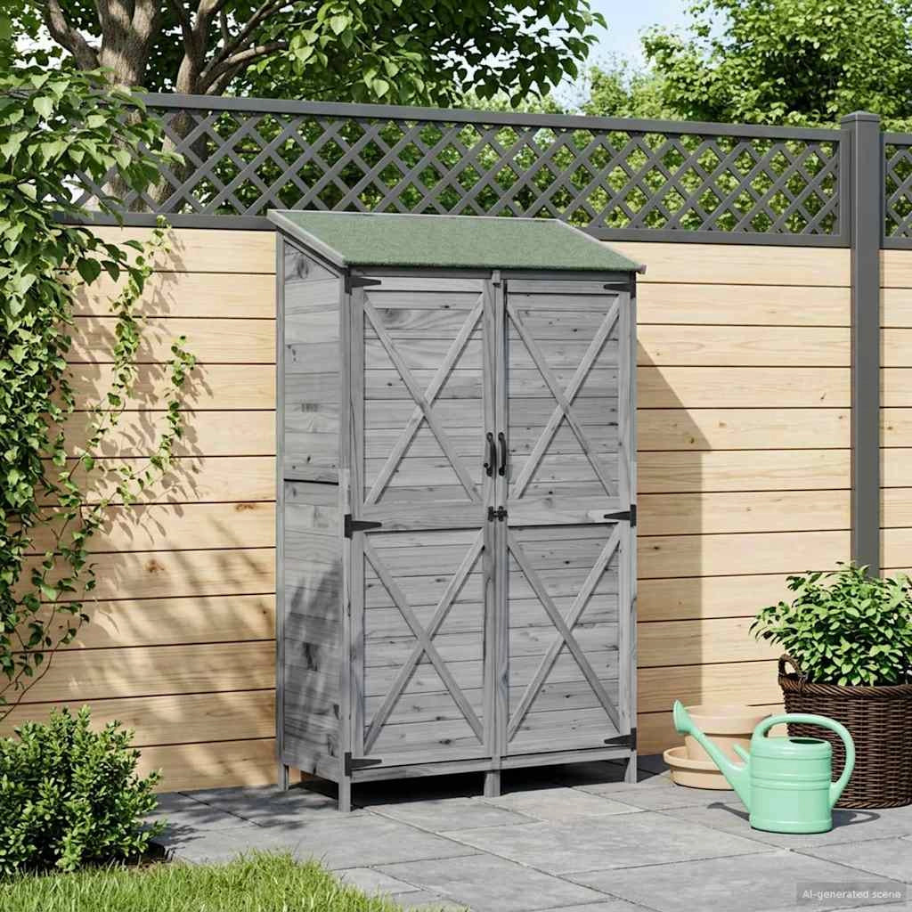 Capanno da Giardino Grigio 106 x 56 x 176,5 cm 42033482