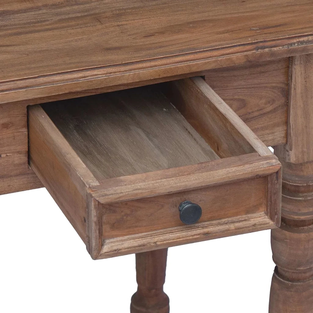 Scrivania con Cassetti 117x57x75 cm in Legno Massello di Mogano 283909