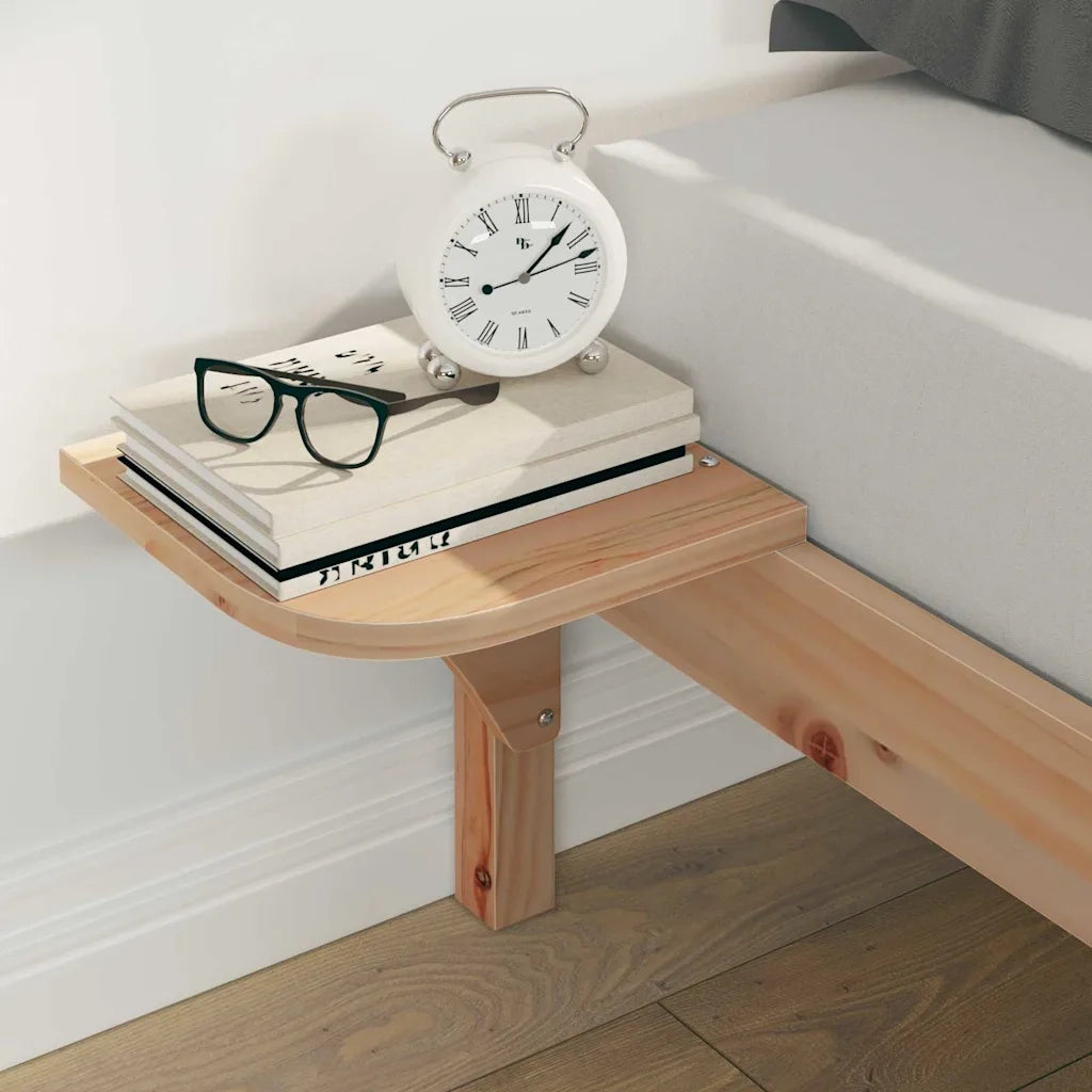 Letto con Tavolini Laterali Naturale 160 x 210 cm Pino massello 873229
