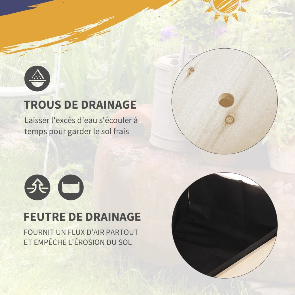 Fioriera da Giardino con Ruote ¨C zephmum ¨C Grigio, Polipropilene, 50x30x40 cm