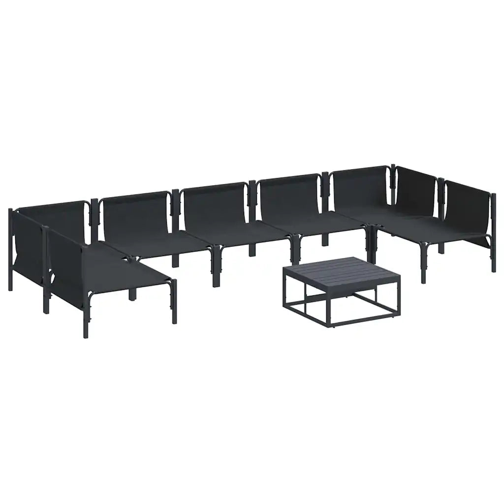 vidaXL Set Divano da Giardino 8 pcs Antracite Acciaio