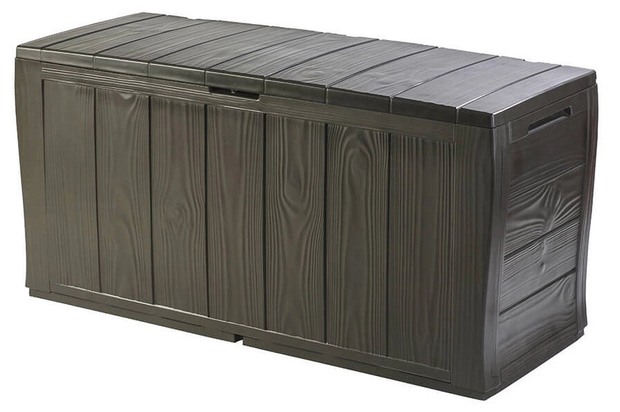 Baule Cassapanca da Esterno 117x58x45 cm in Resina Keter Sherwood Marrone