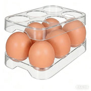 Organizzatore per uova - 2 pezzi - Transparante - Sostenibile - Ideale per la cucina