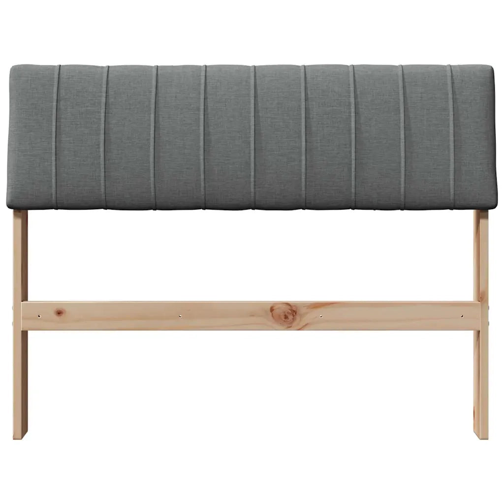 Testiera imbottita Grigio scuro 100 cm Pino massello 879245