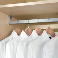 Kit Tubo per Armadio Silk L 0,75 m Anodizzato Opaco Alluminio e Tecnoplastica Emuca