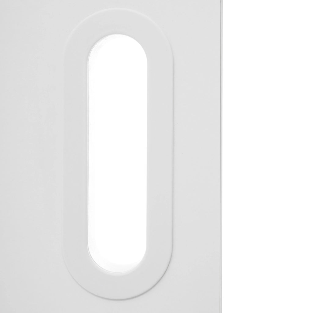 Letto a castello alto per bambini 90x200 cm con armadio e 6 ripiani; bianco