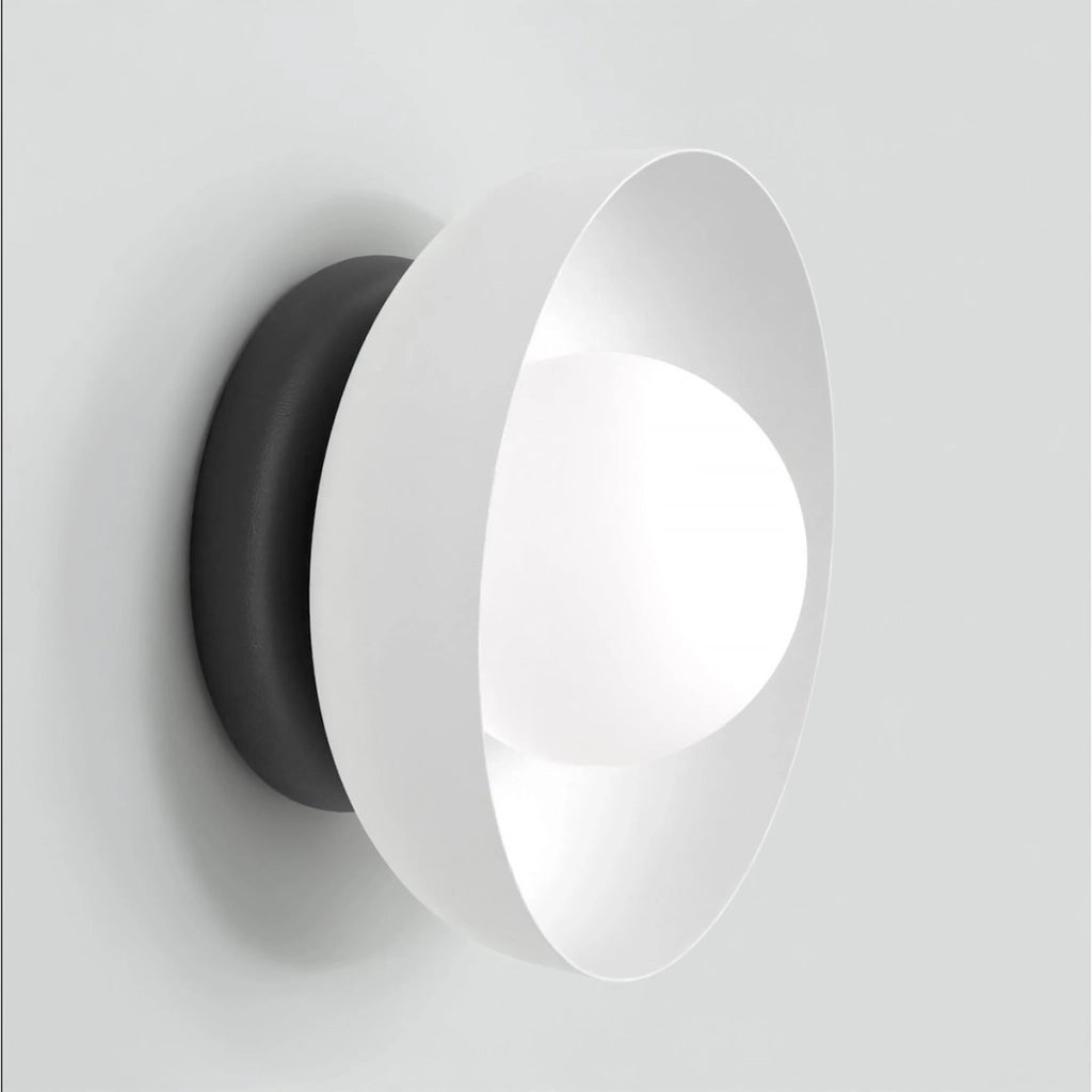Lampada da parete Ozzy in acciaio e vetro