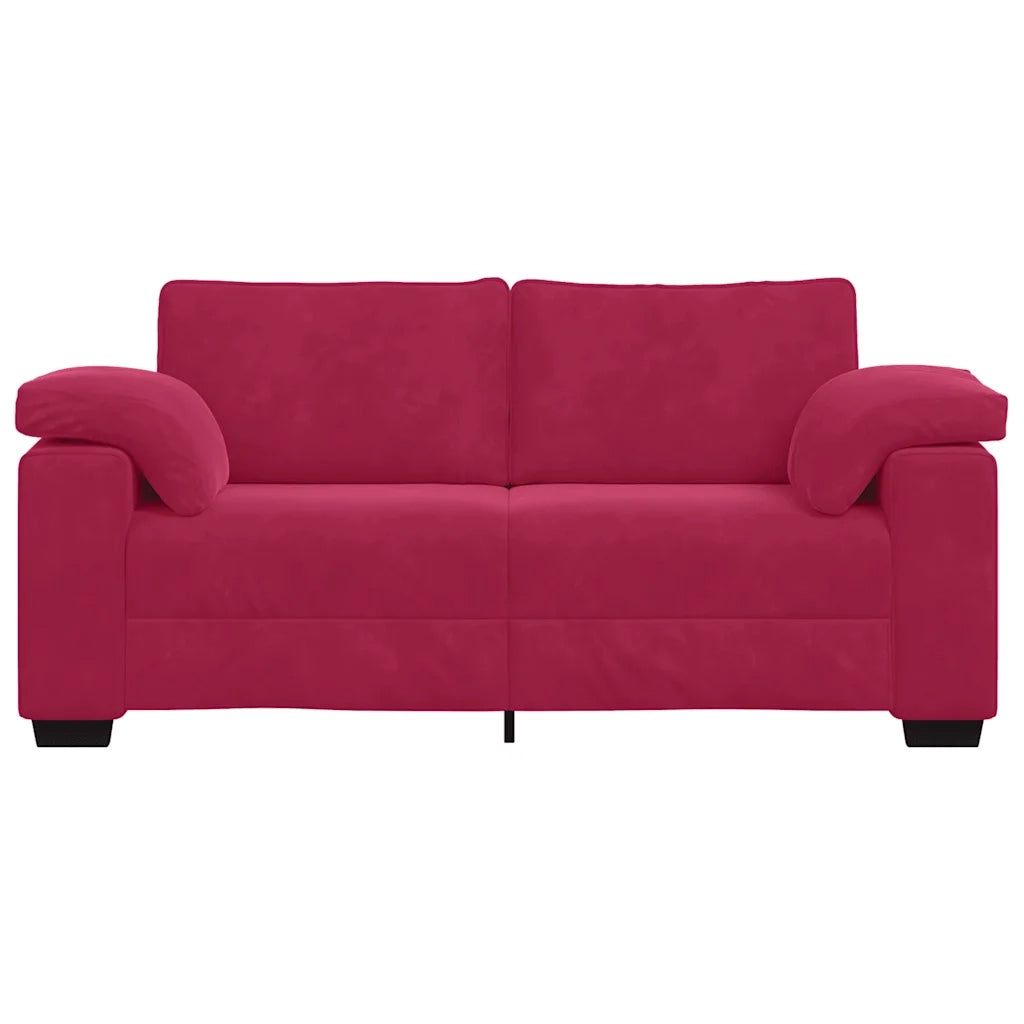 Divano Divanetto Rosso Vino 140 cm in Velluto