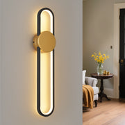 ZMH Applique LED moderna 12W 60cm 3000K Bianco caldo Oro Minimalista