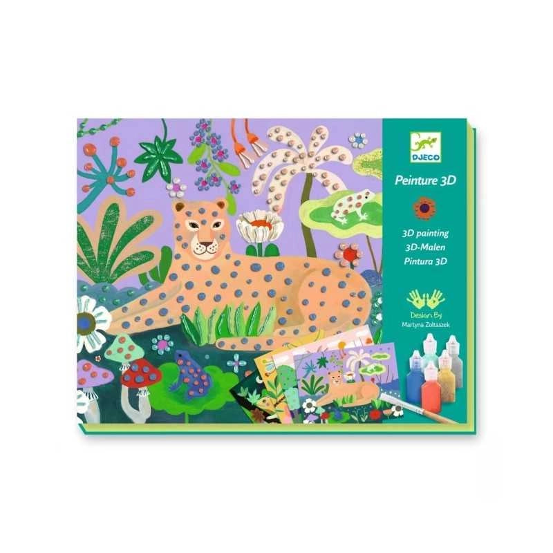 Set Pittura 3D, Foresta Tropicale,Djeco,Eta 7-12 anni