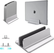 Supporto verticale per laptop - dock in rilievo regolabile - fino a 17.3 pollici - compatibile con Surface iPad gaming e laptop - colore argento