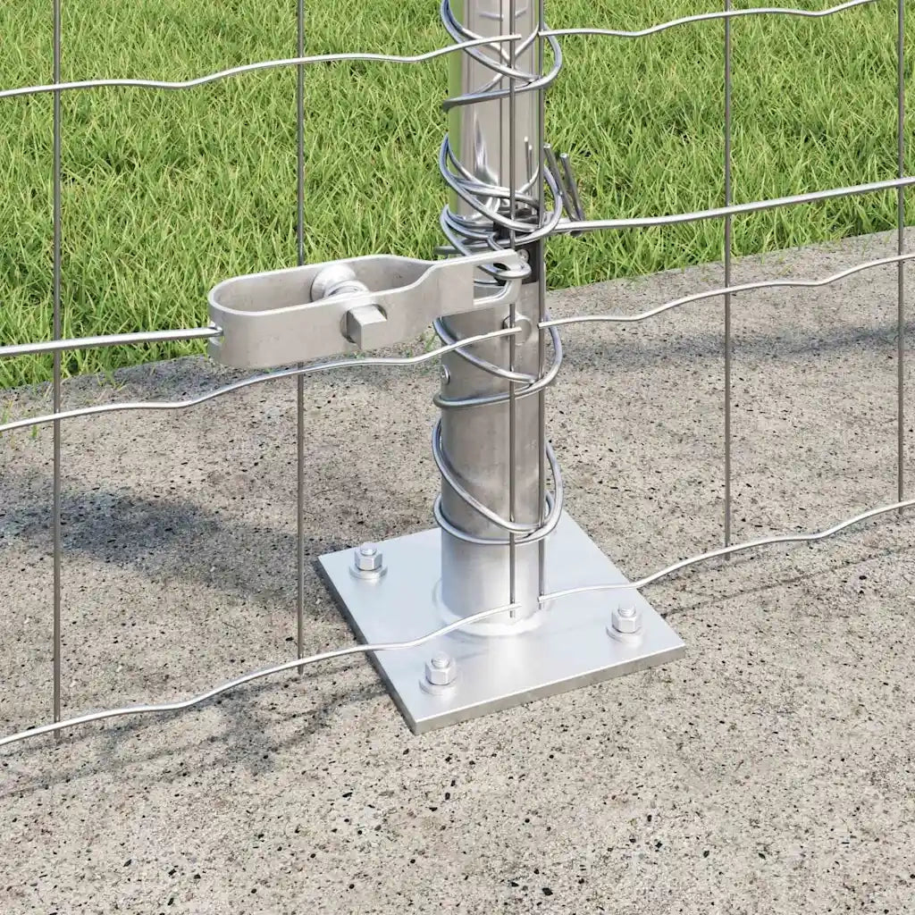 Recinzione da Giardino | Recinzione con Posto Argento 1,4 x 10 m Acciaio