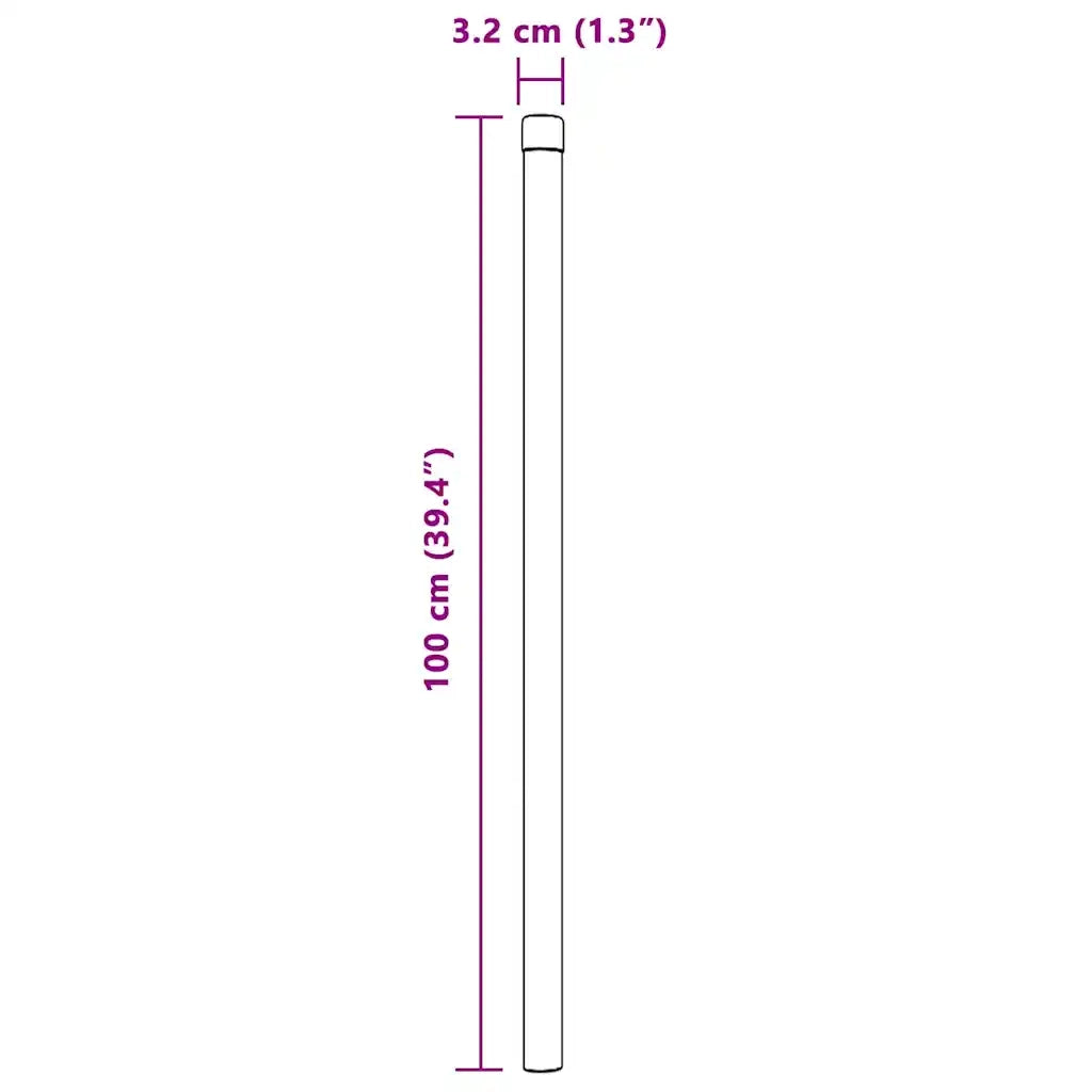 vidaXL Pali per Recinzione 2 pcs Verde 100 cm