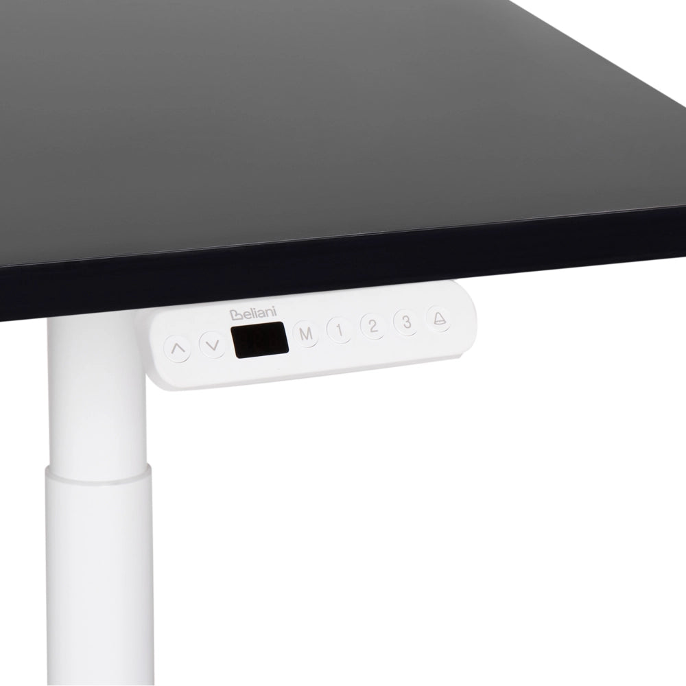 Scrivania regolabile elettricamente nero e bianco 180 x 80 cm Struttura in acciaio verniciato a polvere