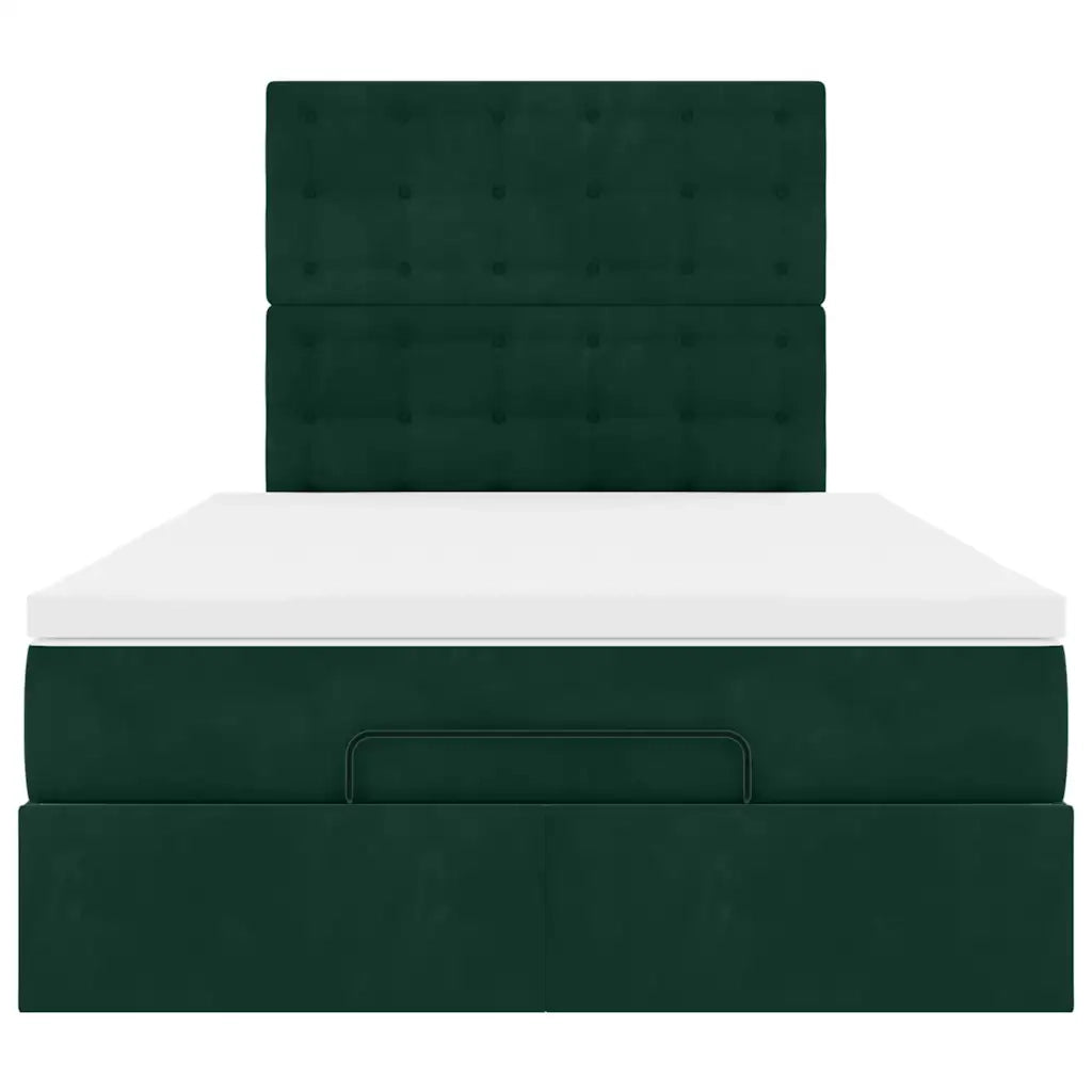 vidaXL Struttura Letto Pouf con Materassi 120x190 cm Velluto