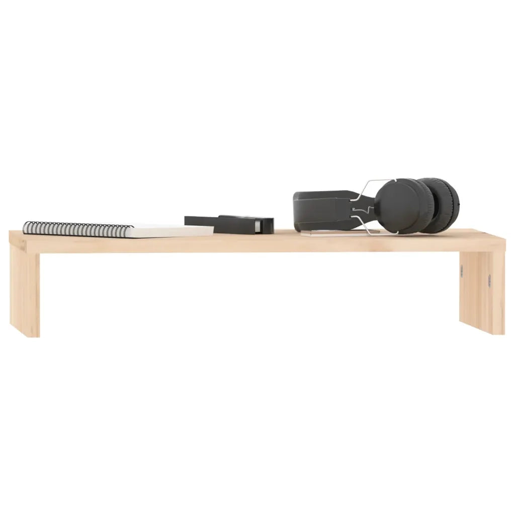 Supporto per Monitor 50x27x10 cm in Legno Massello di Pino 813944