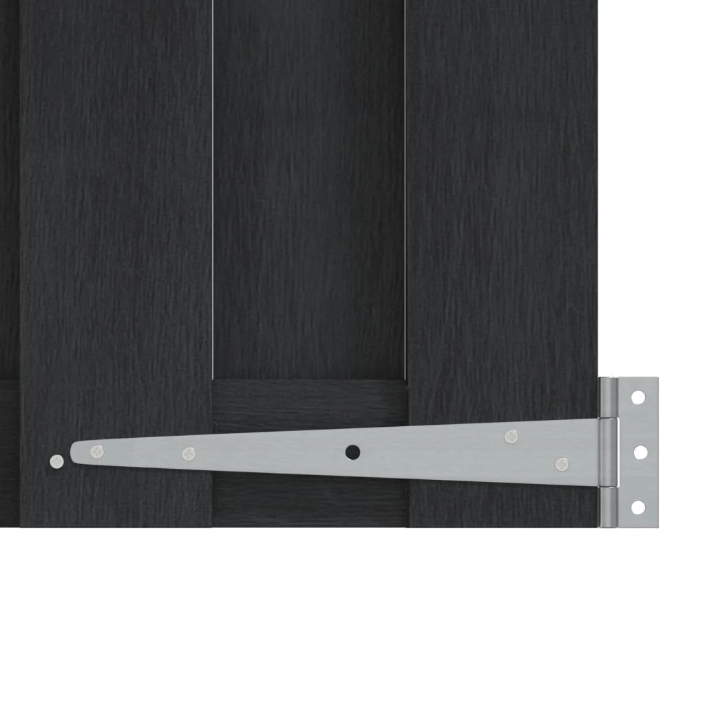 Cancello da giardino 100 x 150 cm WPC e Alluminio Nero