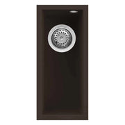 Lavello Elleci Incasso 1 vasca 20x44 Quadra 50 Sottotop Granitek Espresso Marrone LGQ05078BSO