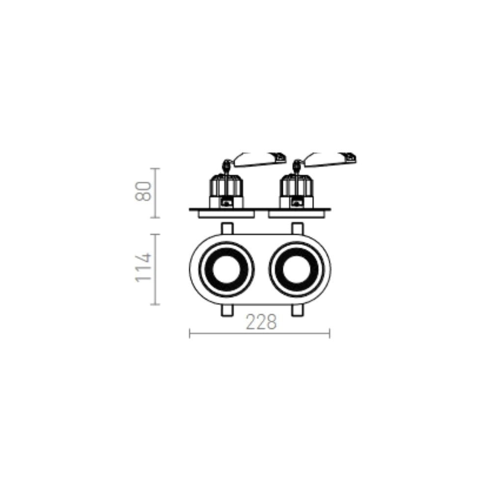 Faretto SHARM R II da incasso marrone/oro perlato 230V LED 2x10W 24° 3000K
