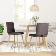Sedie da Pranzo 2 pz Marrone Scuro in Tessuto 4101178