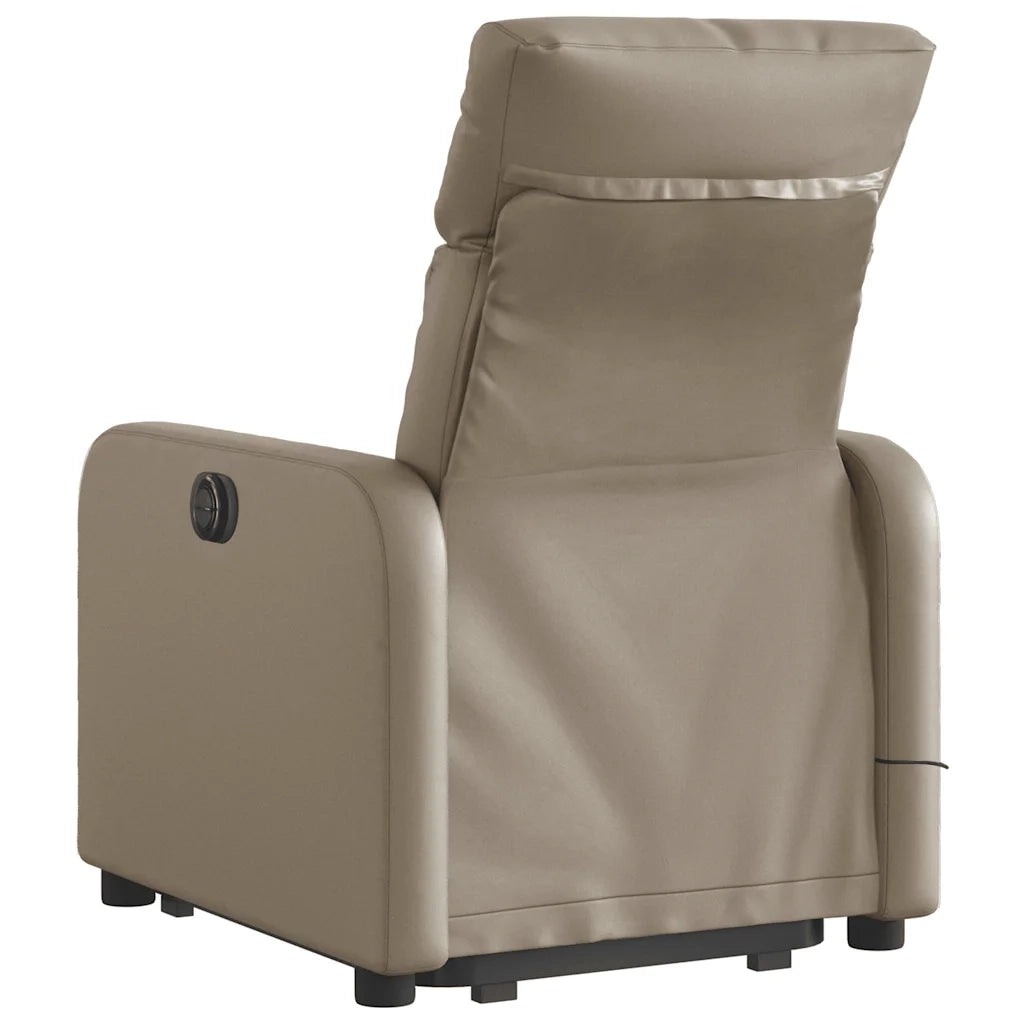 Poltrona Alzapersona Massaggio Elettrica Cappuccino Similpelle 3206776