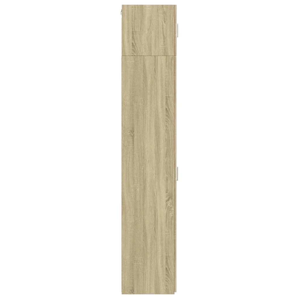 Mobile contenitore sottile 30 x 42,5 x 225 cm 8 scomparti verticali stile contemporaneo legno di rovere Sonoma 02_0055548