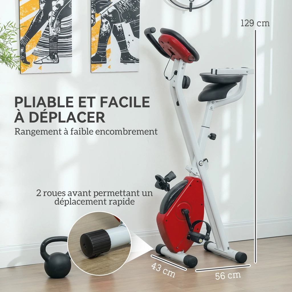 Cyclette Pieghevole ¨C Xylo ¨C 8 Livelli Resistenza Regolabile Rosso