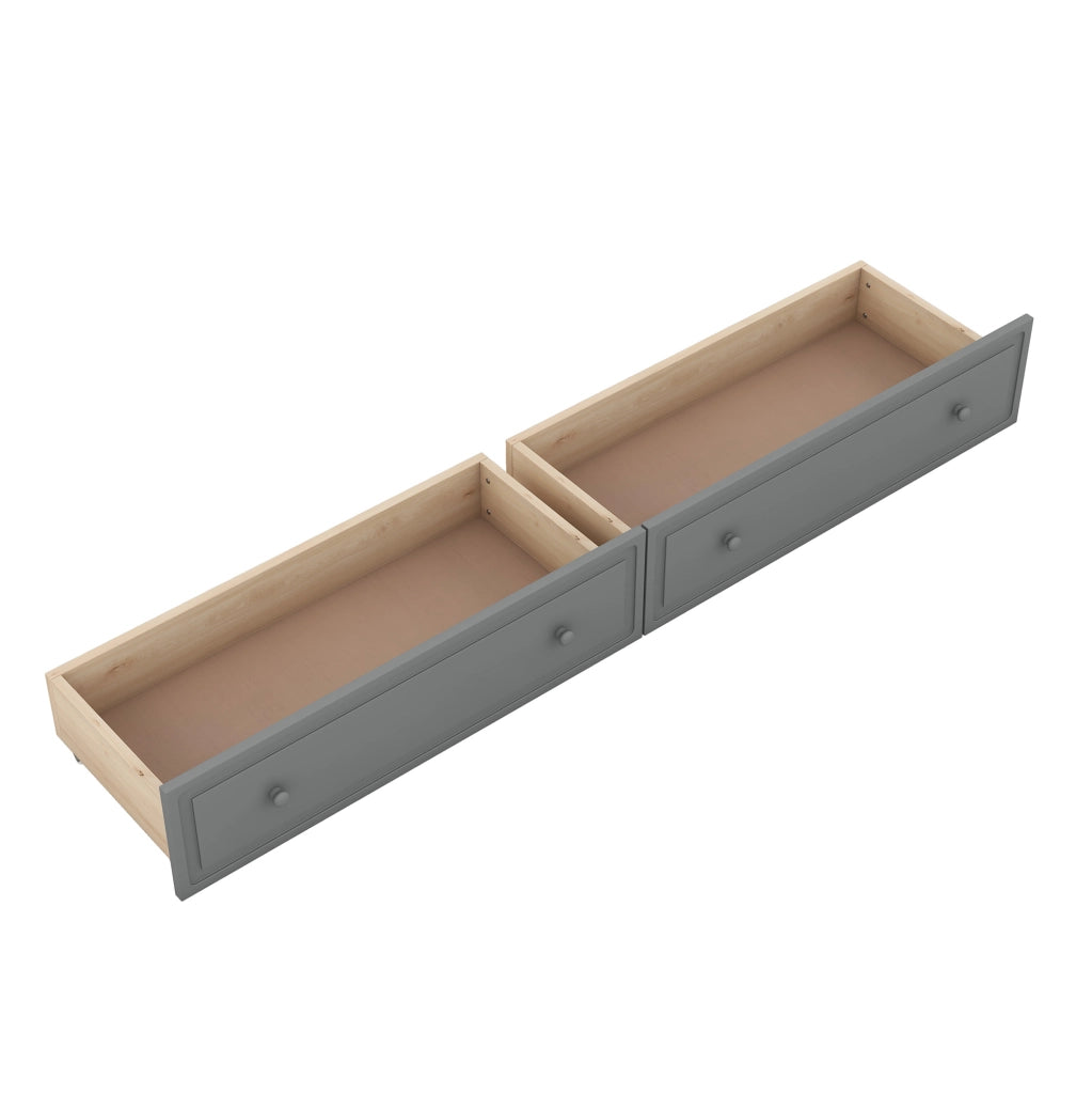 Letto a castello multifunzionale 90x200 cm con cassetti, grigio