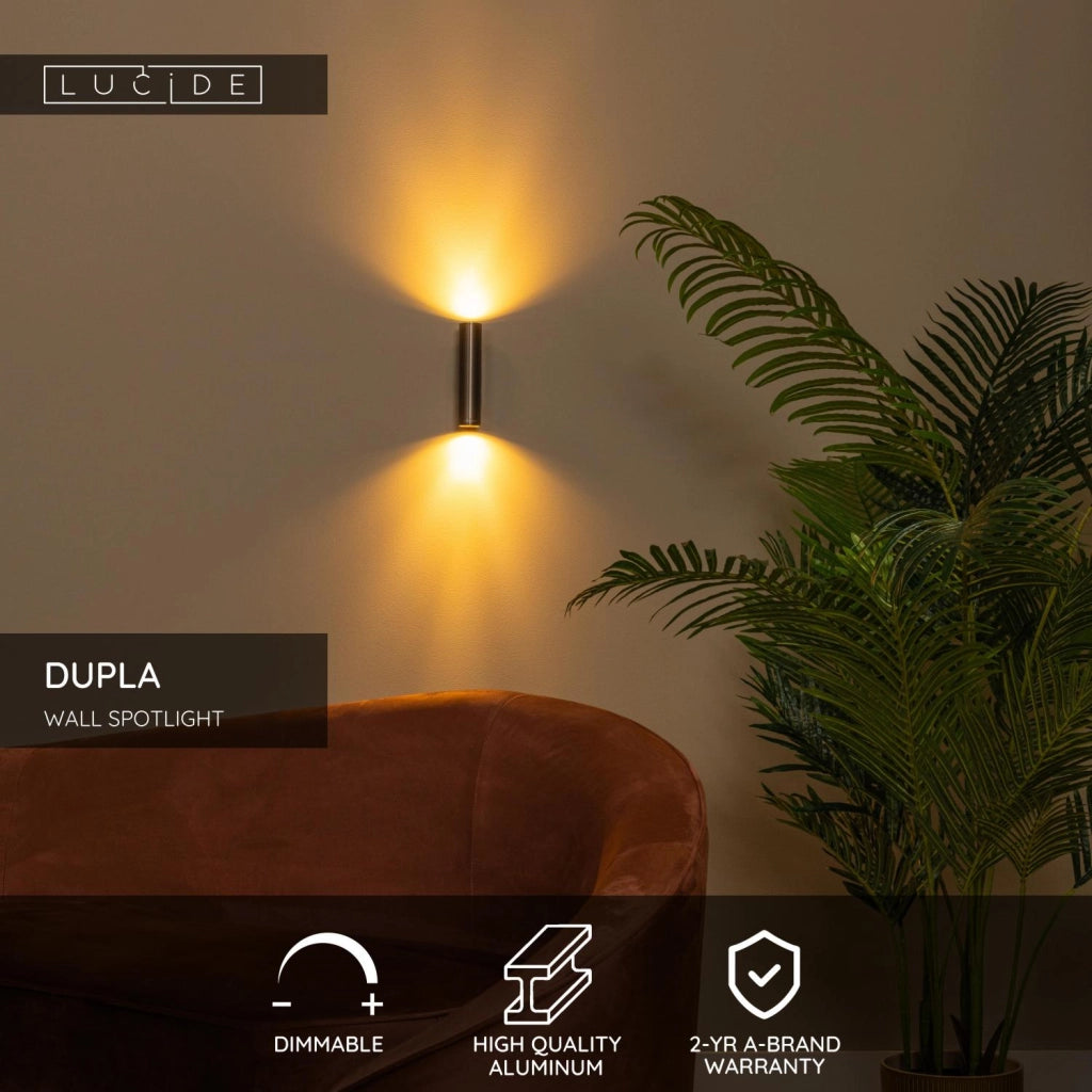 Applique da parete DUPLA 2xMR11 bronzo alluminio Lucide
