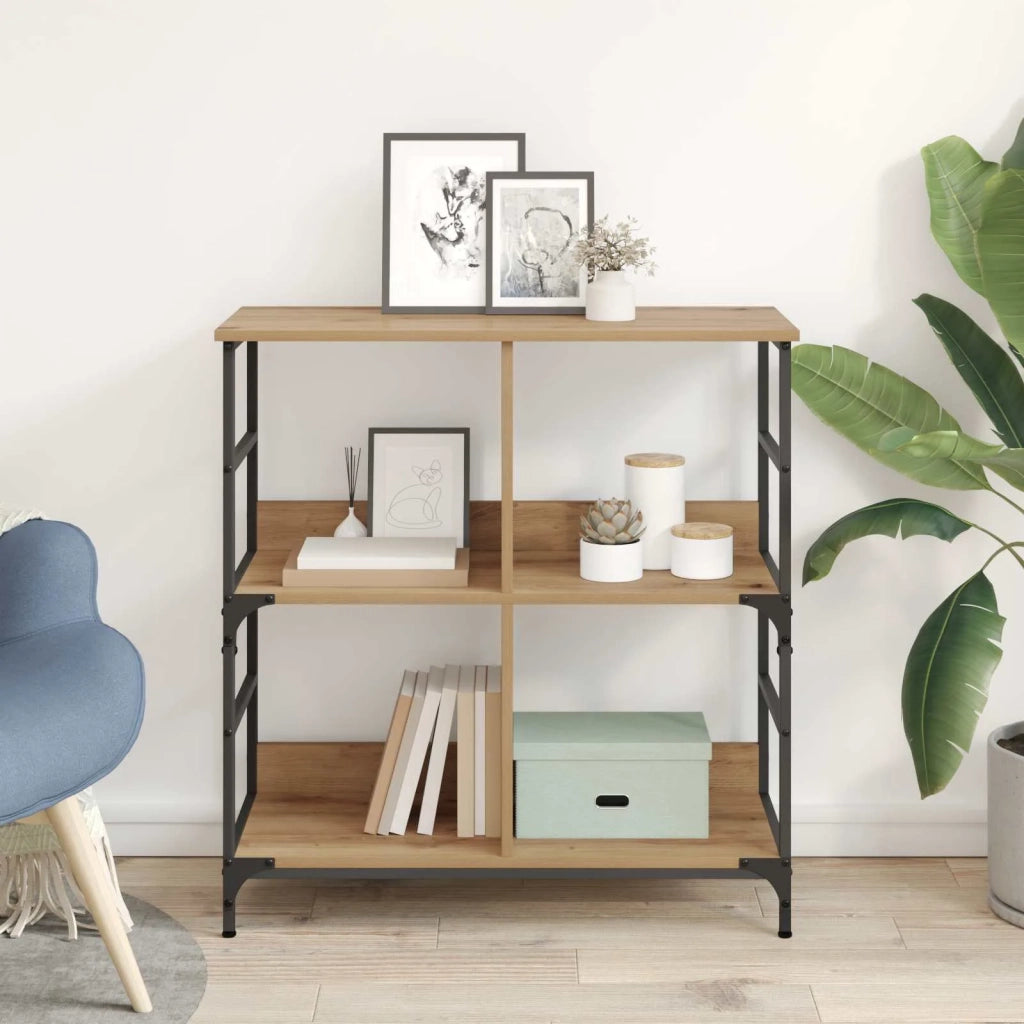 Libreria rovere artigianale 78.5 x 33 x 82 cm Legno multistrato