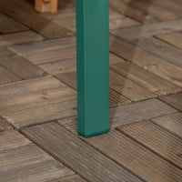 Panchina da Giardino in Acciaio con Schienale a Motivo Floreale per 2 Persone, 127 x 63 x 83 cm, Verde Scuro