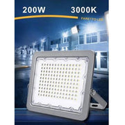 Trade Shop - Faro Led 200w Ultra Slim Esterno Grigio Ip65 Luce 6500k 4000k 3000k Fs200w-g5 - -bianco Caldo      -
