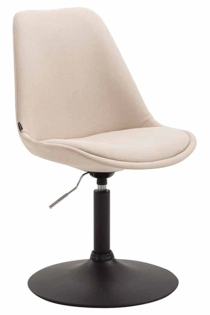 Set di 4 sedie da pranzo in tessuto Maverick crema,nero