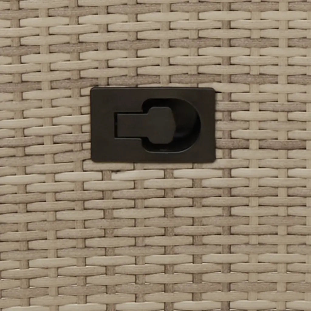 Sedia Reclinabile da Giardino con Cuscini Beige in Polyrattan