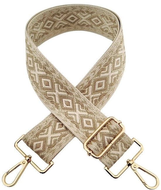 Fascia Regolabile 72-130 cm - Tasriem Stile Boho - Cinturino per Borsa - Chiusura a Carabina - Hardware Robusto - Nylon Duraturo