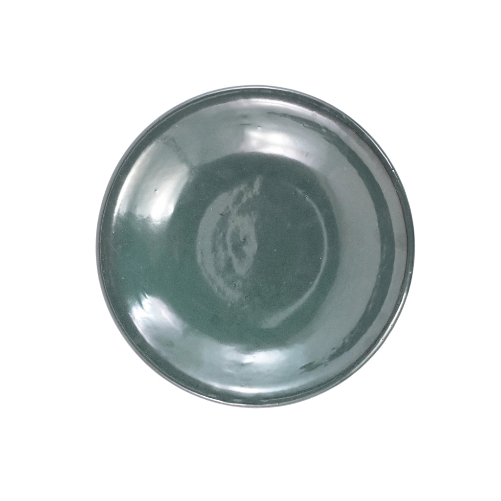 Vasca per uccelli in ceramica ¨C Minimal ¨C verde, per giardino balcone, ? 31,5xH38 cm, resistente alle intemperie