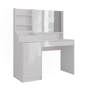 Vicco Tavolo da toeletta Bianco/bianco lucido 119.8 cm 3 parti