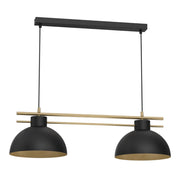 Lampada a sospensione Luminex Estate 2 luci nero oro