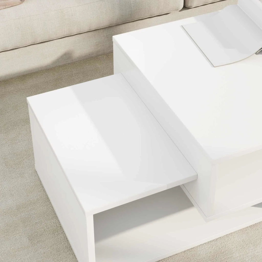Tavolino da salotto Bianco 105 x 50 x 32,5 cm Legno multistrato 8000204