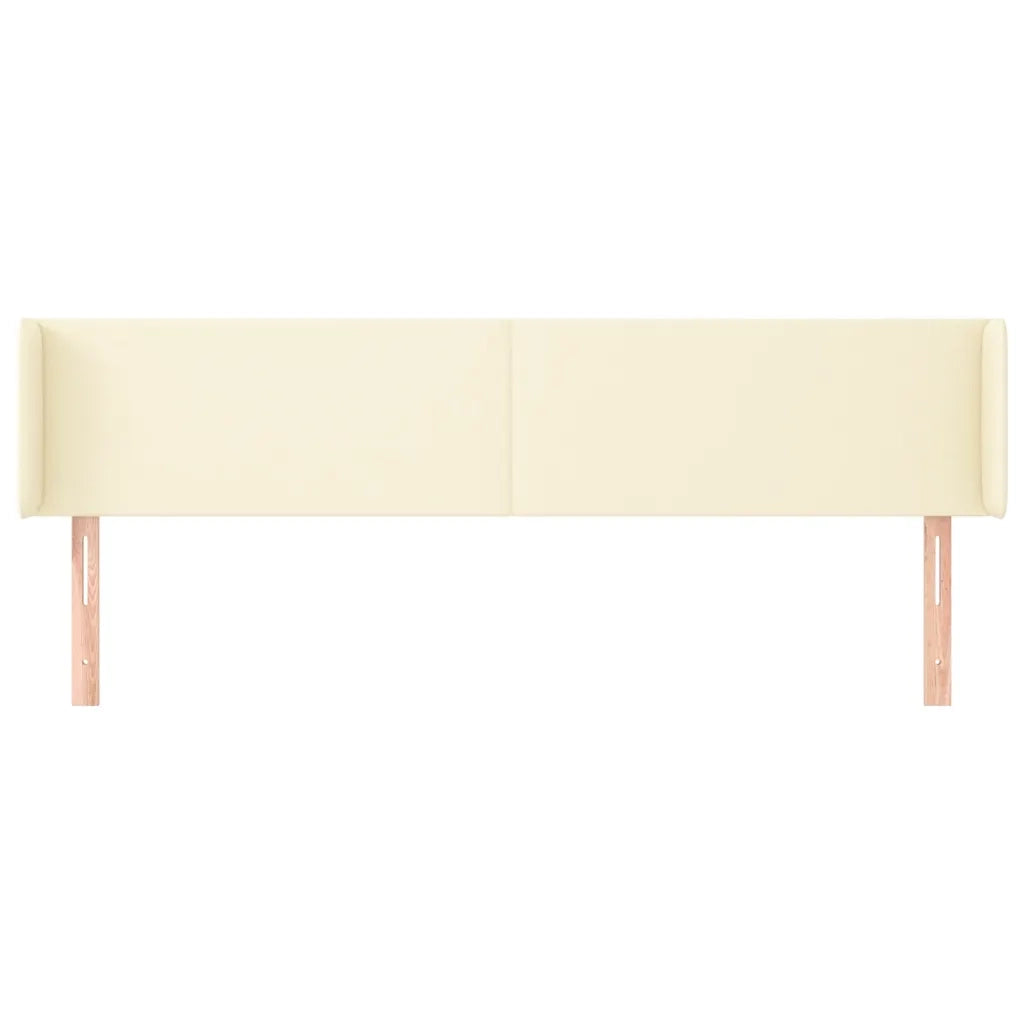 Testiera ad Orecchio Crema 203x16x78/88 cm in Similpelle