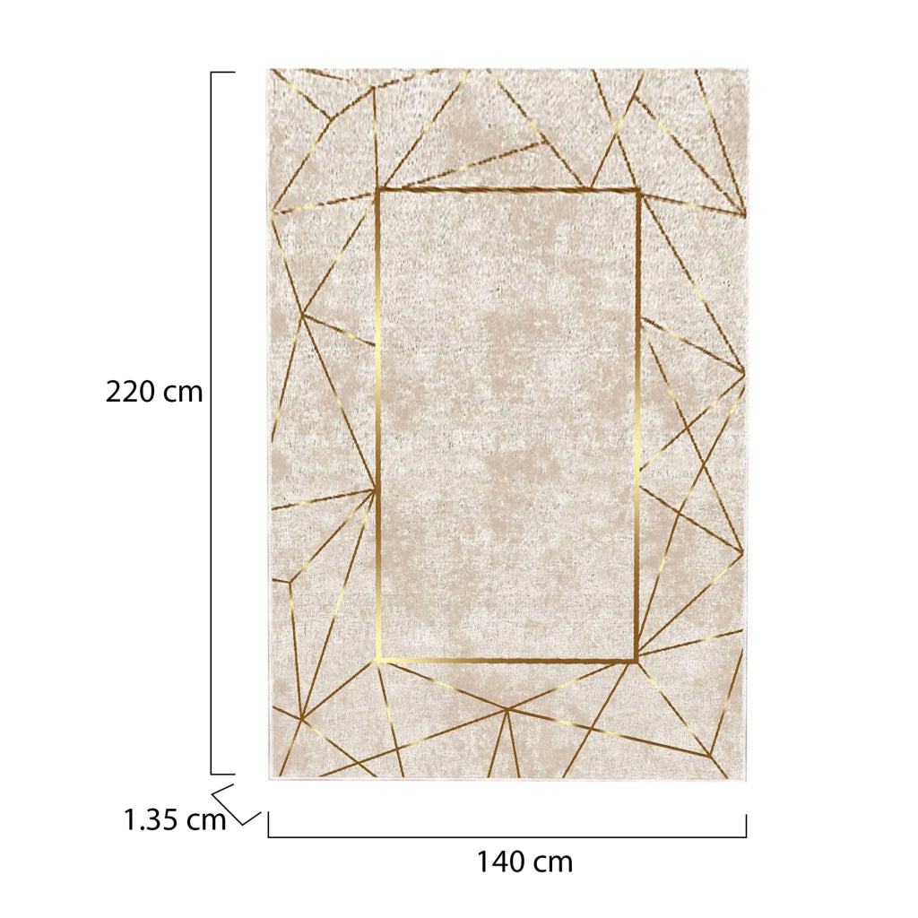 Vermilion, Tappeto Materiale Struttura in Velluto, 220x140 cm Multicolore