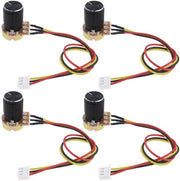 Verstelbare Rotary Speed Potentiometer - 4 pezzi - 100Kohm - XH2.54-3P - Accessori per lavatrice - Metallo e PVC - Adatto per progetti DIY...