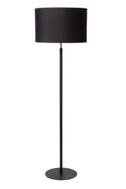 Lampada da terra nera con paralume 150cm E27 Lucide