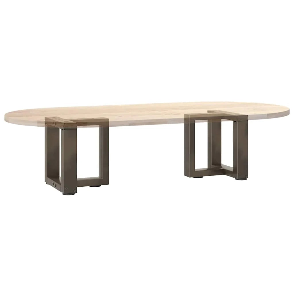 Set di 2 gambe per tavolino a forma di T con piedini regolabili 30 x 25 x 30 cm acciaio nero 02_0057273