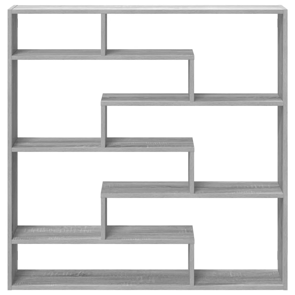 Mensola a Cubo da Parete 7 Scomparti Truciolato Grigio Sonoma 860027